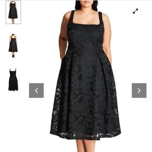 City chic black Jackie O dress